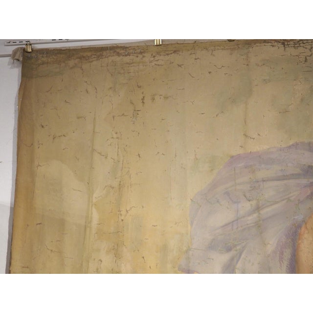 Circa 1875 French Toile Peinte Depicting the Triumph of Aurora, Length – 195 In. For Sale In Dallas - Image 6 of 16