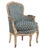 1940s Pair of French Painted Three-Leg Louis XV Style Bergère Lounge Chairs | C. 1940 For Sale - Image 5 of 6