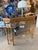 Vintage Brighton style rattan woven cane glass top tortoise demi lune console table. original glass top. No damage or...