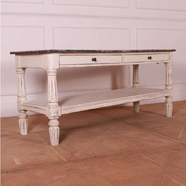 English Painted Pine Side Table For Sale - Image 9 of 9