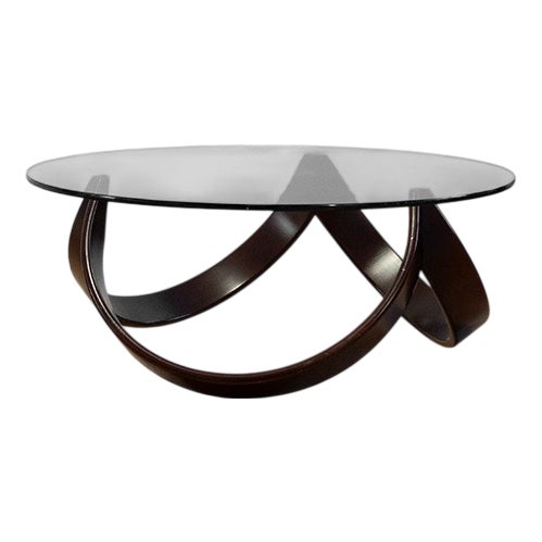 Mid-Century Modern Italian Bentwood Coffee Table, 1970s For Sale