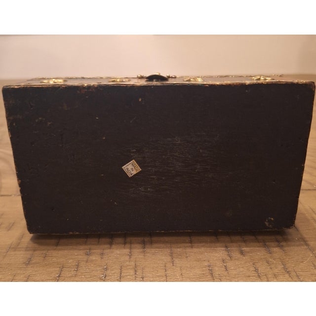 Indian Brass-Fitted Stepped Wooden Box For Sale - Image 4 of 8