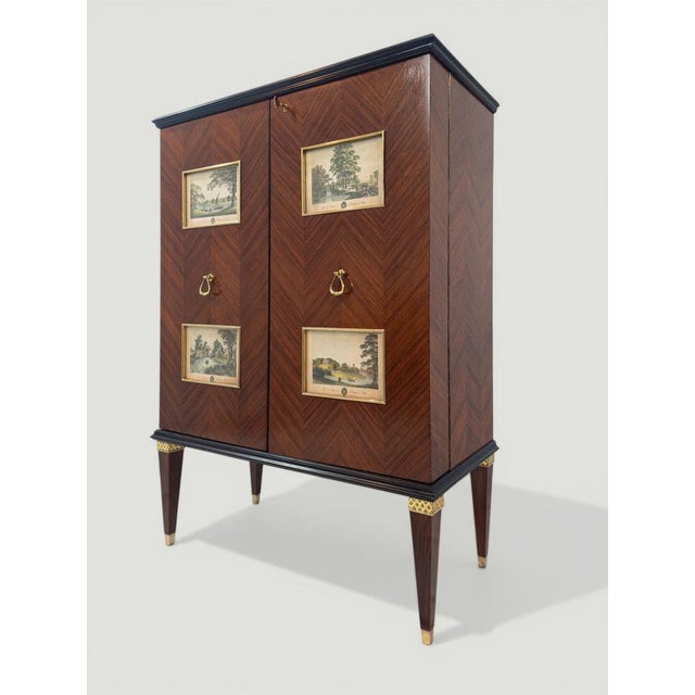 Paolo Buffa Mid-Century Modern Italian Bar Cabinet by Paolo Buffa, 1957 For Sale - Image 4 of 18