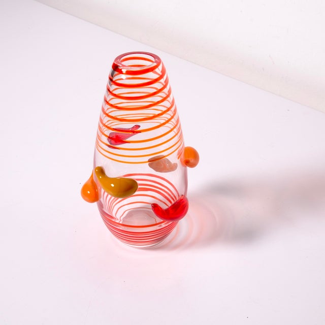 Limited Edition Ruffo 233/255 Vase in Murano Glass by Carlo Moretti, 1990s For Sale - Image 4 of 10