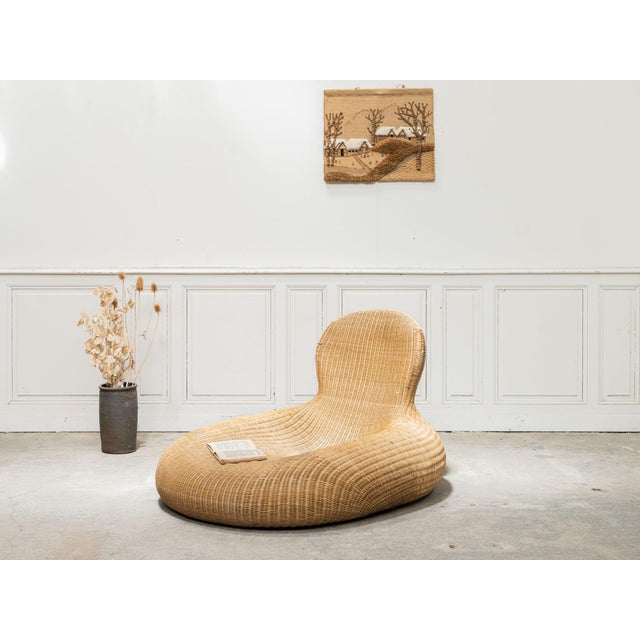 Large Ikea Rattan Recliner Armchair, 2000s For Sale - Image 12 of 12