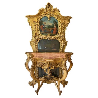 French Mirror and Console Tables, 1770s, Set of 2 For Sale