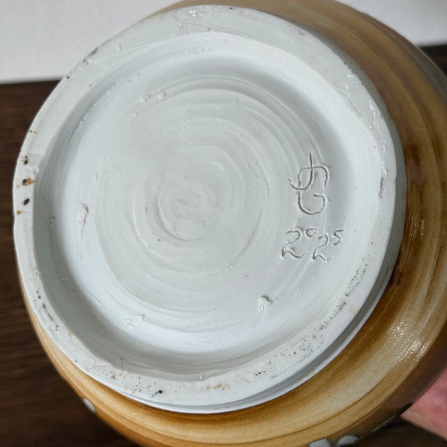 Early 21st Century Vintage Hand-Thrown and Modeled California Studio Pottery in Brutalist Form, Signed For Sale - Image 5 of 5