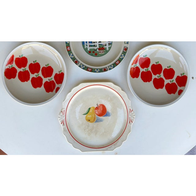 Red Farm Fresh Fruit Motif Wall Plate Curation- Set of 7 For Sale - Image 8 of 9