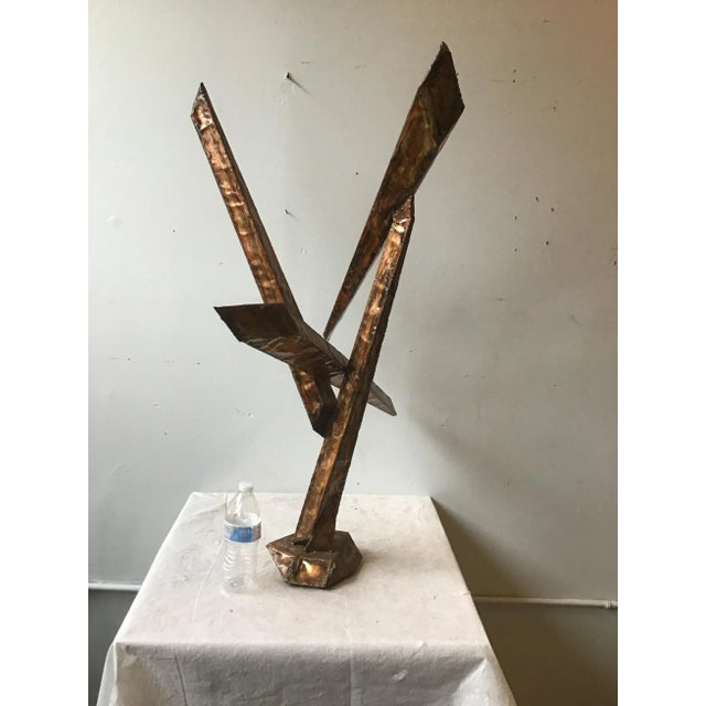 1970s 1970s Abstract Tabletop Sheeted Copper Sculpture For Sale - Image 5 of 8
