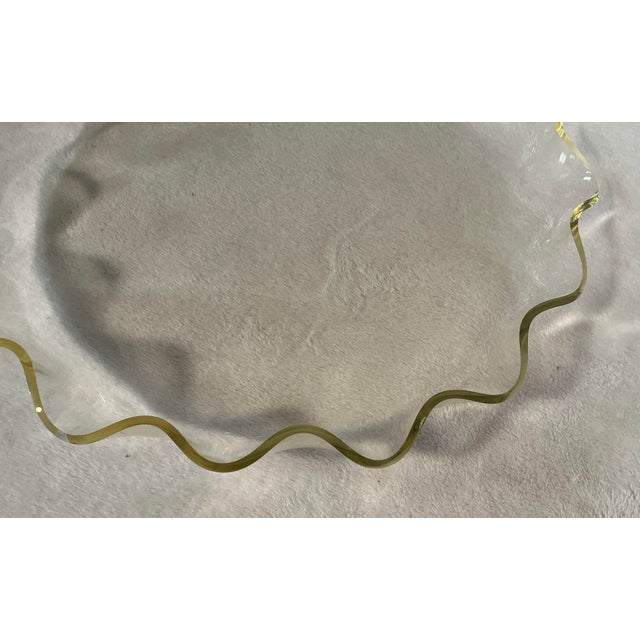 Vintage Lucite Ruffled Shallow 17" Serving Bowl Platter, Circa 70s For Sale In Greenville, SC - Image 6 of 10