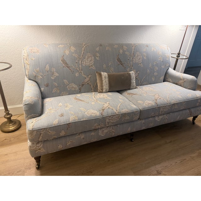 English Charles Stewart Custom Sofa in Zoffany Woodville Designer Fabric For Sale - Image 3 of 9