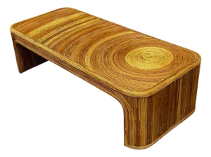 Mid-Century Pencil Bamboo Organic Modern Coffee Table in the Manner of Gabriella Crespi