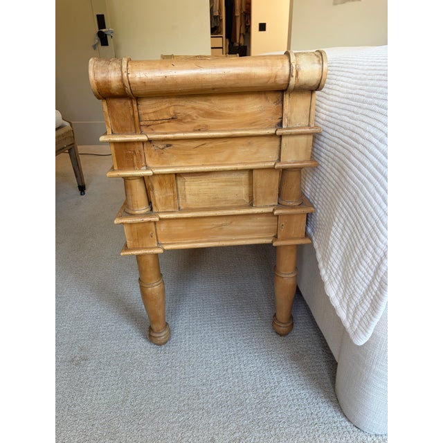 19th Century Primitive Bench or Day Bed Neoclassical Directoire Antique For Sale - Image 4 of 8