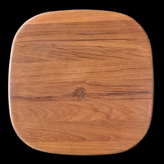 Mid 20th Century Dansk Teak Wood Snack Tray With Bowl by Jens H Quistgaard For Sale - Image 10 of 12