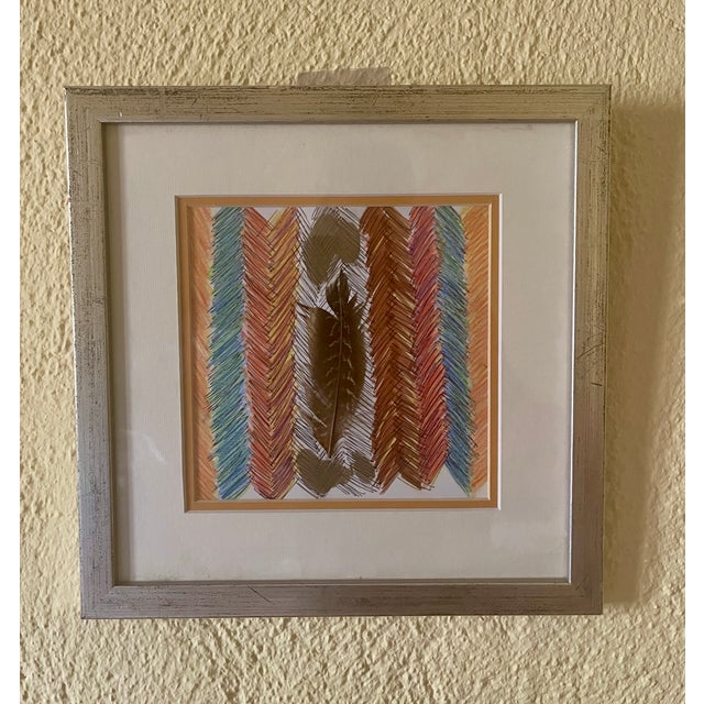Abstract Original Hilary Inglis "Birds of a Feather" Painting — Piece III of III For Sale - Image 3 of 5