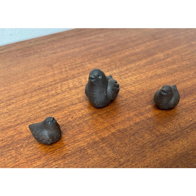 Mid-Century Modern Mid-Century German Studio Pottery Bird Figurines by G. Schauneweg, Worpswede, 1960s, Set of 3, Set of 3 For Sale - Image 3 of 12