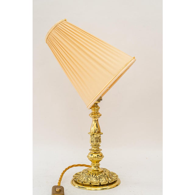 Historistic Table Lamp with Fabric Shade, Vienna, 1890s For Sale - Image 11 of 18