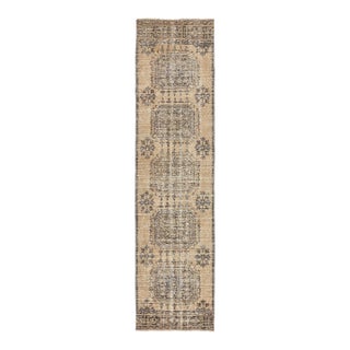 Mid 20th Century Distressed Vintage Turkish Oushak Runner For Sale