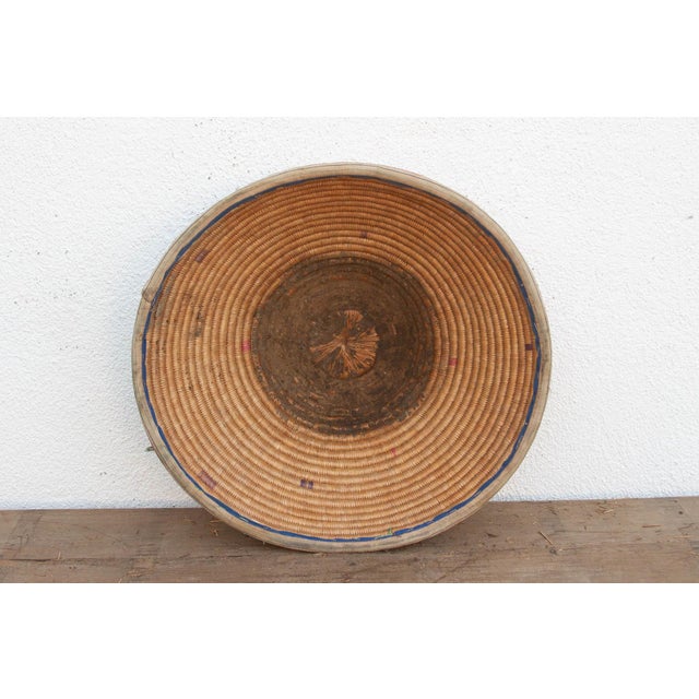 Mid 20th Century Finely Coiled Harvest Basket For Sale - Image 4 of 6