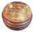 Chinese Round Red and Gold Lacquer Wedding Box Circa 1890 For Sale