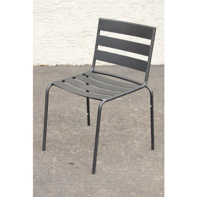 Metal Early 21st Century Metro' Cast Iron Outdoor Dining Set - 5 Pieces For Sale - Image 7 of 13