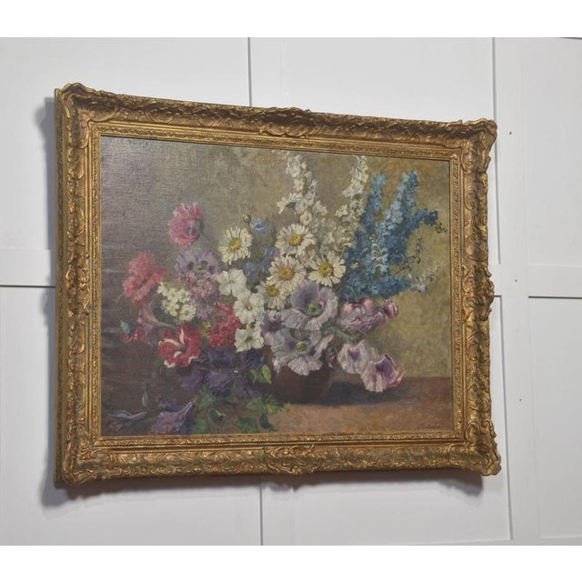 Floral Still Life, 1890s, Oil on Canvas, Framed For Sale - Image 6 of 10