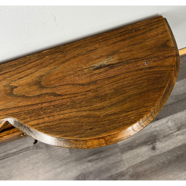 Gold French Oak Coat Rack with Five Hooks For Sale - Image 8 of 9