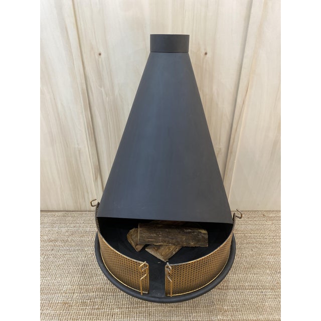 Metal Open Fireplace in Iron, 1970s For Sale - Image 7 of 10