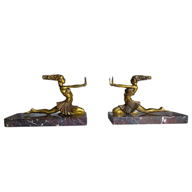Goldenrod Art Deco Sculptural Bronze Bookends, 1920s, Set of 2 For Sale - Image 8 of 8