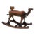 1930s Hand Carved Turkish Wood Camel Rocker With Leather Cushion Seat ...