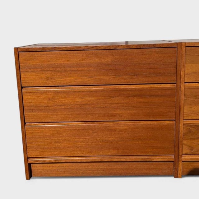 Mid-Century Modern Danish Lowboy Dresser, Two-Piece Credenza, 1960s For Sale - Image 18 of 18