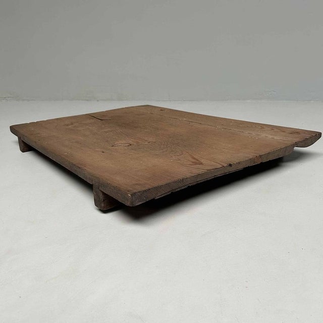 Brown Taishō Period Cutting Board Table, Japan, 1933 For Sale - Image 8 of 14