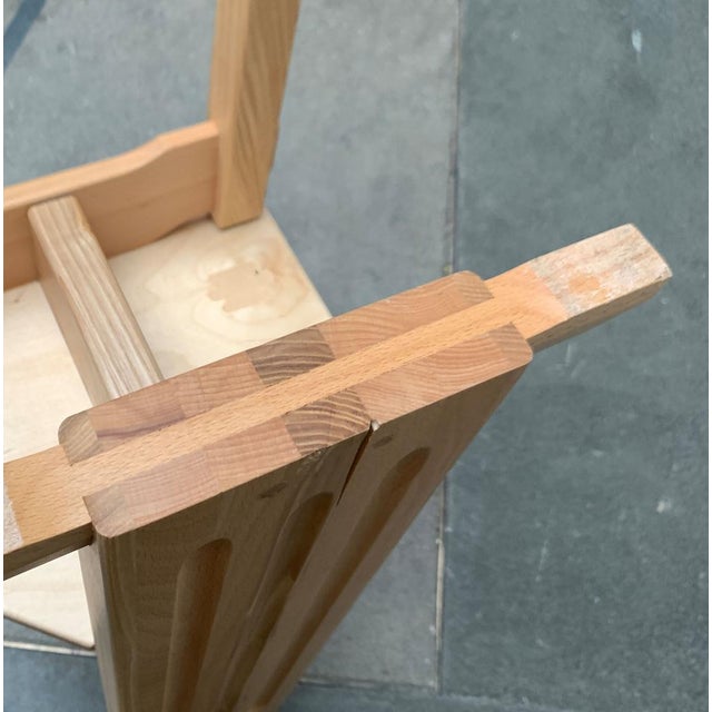 Postmodern Brutalist Wooden Children Chair, 1990s For Sale - Image 18 of 18