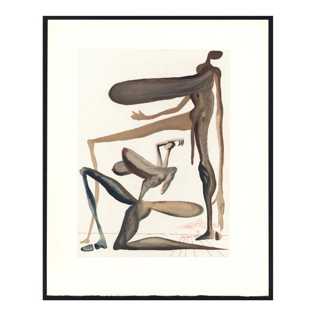 1963 Dalí Divine Comedy Engraving Purgatoire Chant 21 "Prodigalité" (Prodigality) For Sale
