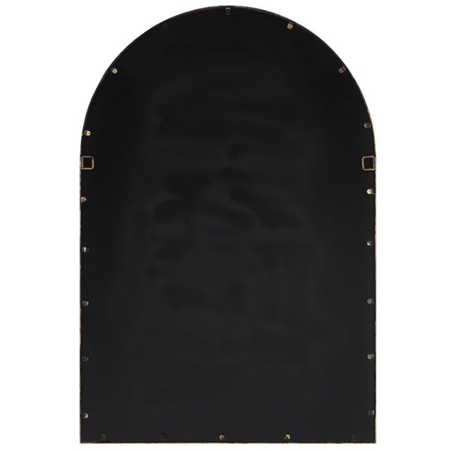 Kenneth Ludwig Chicago Gold Arched Windowpane Mirror For Sale - Image 4 of 7