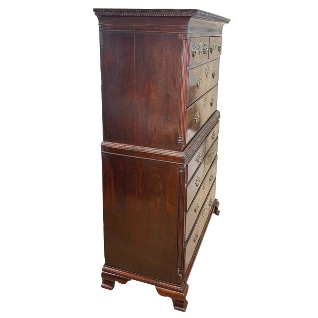 Antique Chippendale Mahogany Tallboy, 1765 For Sale - Image 3 of 14