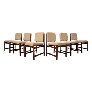 Set of 6 of “Marco” Chairs in Rosewood & Leather, Sergio Rodrigues, 1960s For Sale