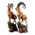 Late 20th Century Pair of Gilt Bronze Cloisonné Enamel Ram Figures on Rockery Bases For Sale