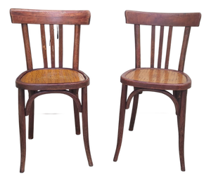 Art Deco Bentwood Bistro Chairs, 1930s, Set of 2