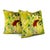 Modern Mind the Gap Royal Garden in Green Pillow Cover - Chartreuse With Wild Bird Pattern Printed Velvet For Sale - Image 3 of 5