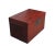 Red 31" Inch Long Antique Red Leather Accent Trunk Table For Sale - Image 4 of 12