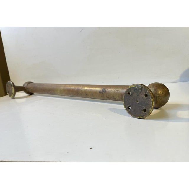 1950s Mid-Century Brass Towel Rack, 1950s For Sale - Image 5 of 8
