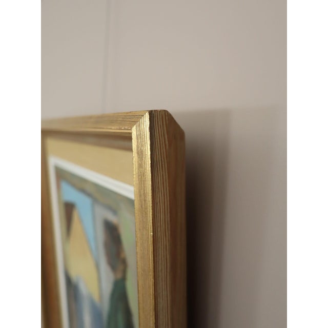 Mid-Century Modern 'Morning at the Window' Swedish Expressive Figurative Interior Oil Painting, Framed For Sale - Image 6 of 12