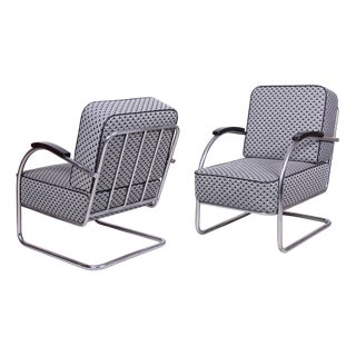 Bauhaus Chairs in Beech and Chrome, Germany, 1930s, Set of 2 For Sale