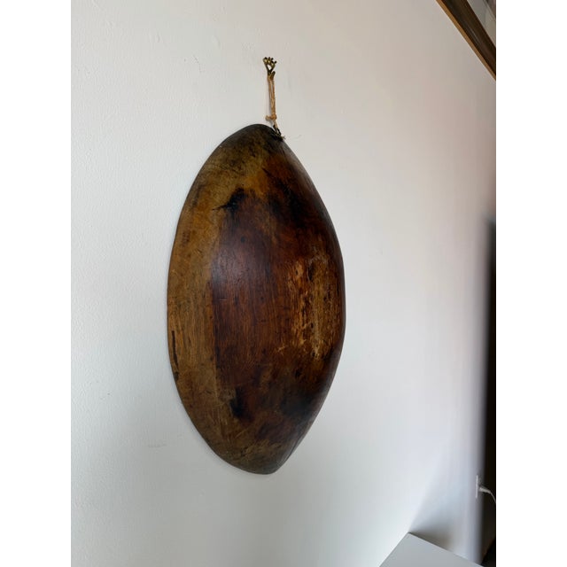 Vintage Primitive Organic Style Hand-Carved Wood Bowl For Sale - Image 4 of 12