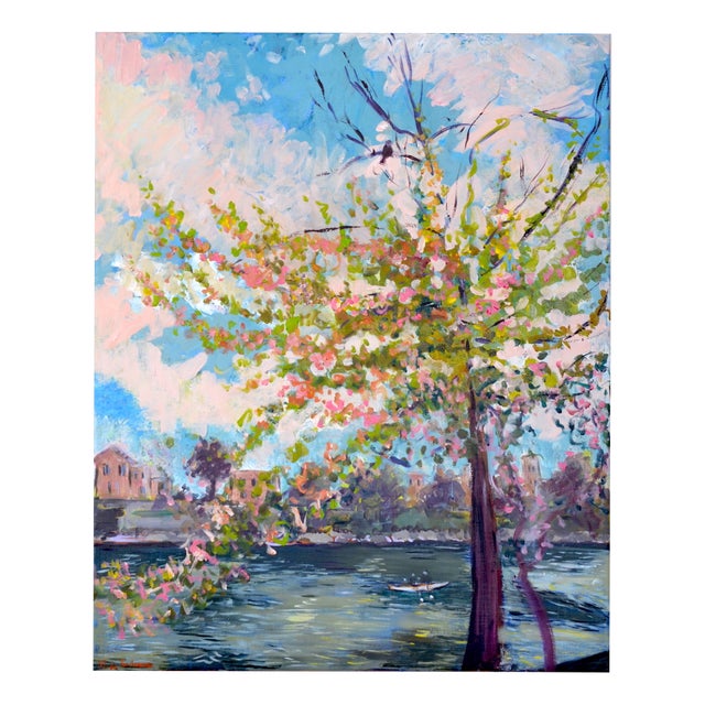 Linda Clerget, The Song of the Bird, Acrylic For Sale