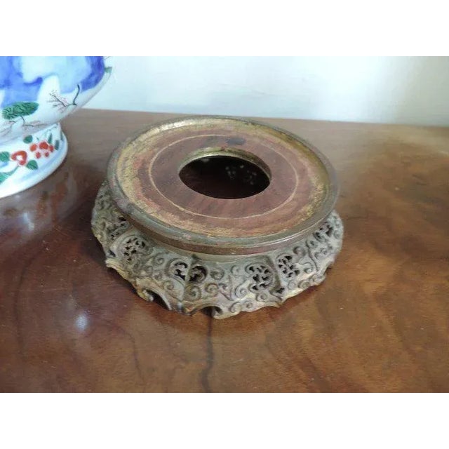 19th Century Chinese Porcelain Wucai Vase Jar & Cover as Lamp For Sale - Image 9 of 11