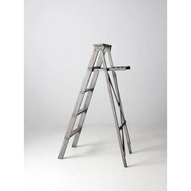 Vintage Wooden Painter's Ladder For Sale - Image 9 of 11