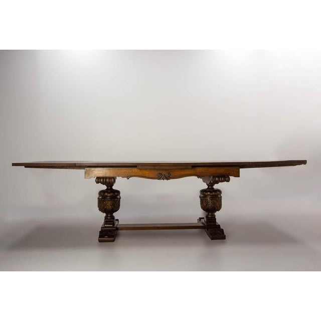 Vintage Spanish Dining Table in Carved Oak, 1950 For Sale - Image 4 of 13