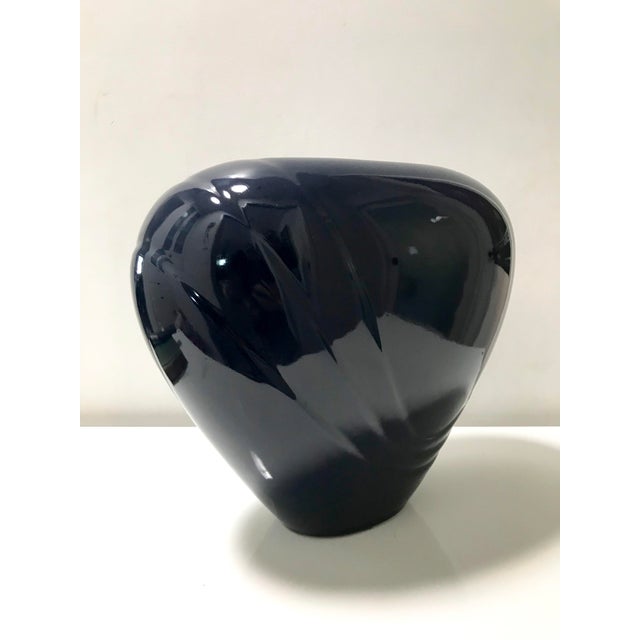 Vintage Haeger Ceramic Navy Blue Vase Chairish